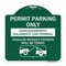 Signmission Permit Parking Estacionamiento Con Permiso. Vehicles w/o Permits Tow Alum, 18" x 18", GW-1818-23314 A-DES-GW-1818-23314 - alternate 1